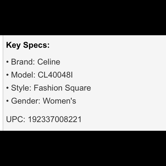 Celine CL40048I Women’s Sunglasses NWT - Picture 8 of 10